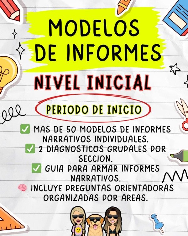Producto - MODELOS DE INFORMES. PERIODO DE INICIO. NIVEL INICIAL