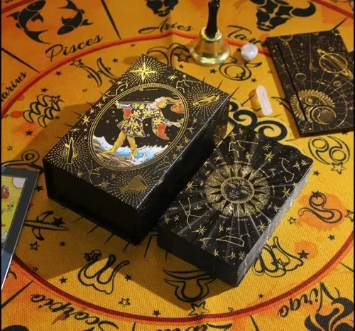 Producto - Cartas Tarot Holográficas Golden Foild - Modelo Rider