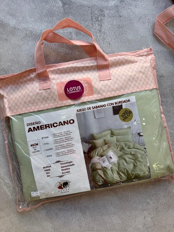 Producto - Sábanas 1 1/2 PLZ Bolsito Lisa Bordadas Verde Pastel