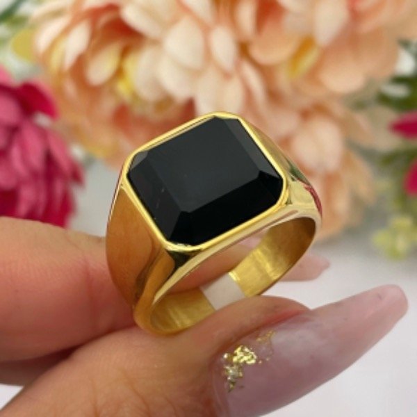 Producto - SELLO DORADO PIEDRA NEGRA GRANDE