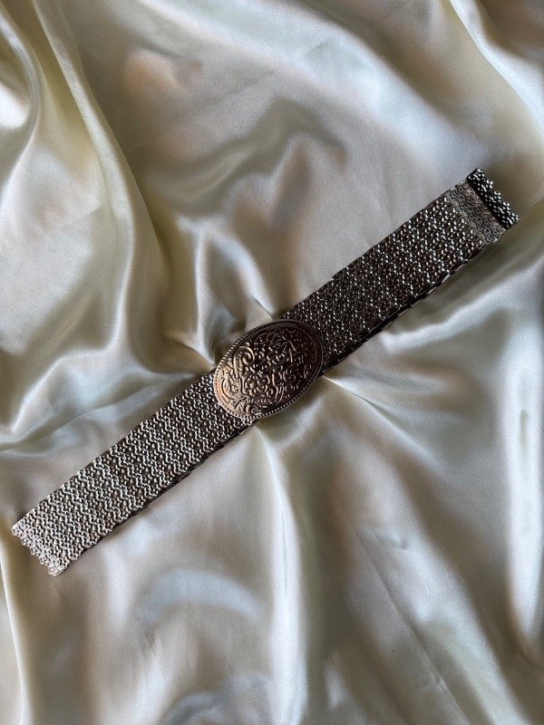 Producto - Faja vintage metálica silver