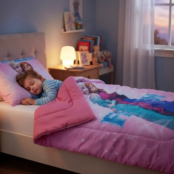 Producto - Acolchado Infantil "Frozen Hermanas" 1 1/2 Pl. Diseño 3D