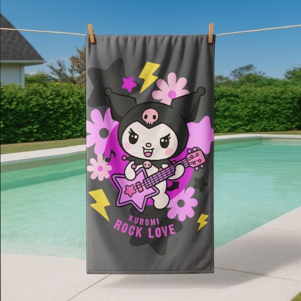 Producto - TOALLON KUROMI ROCK N