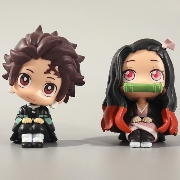 Producto - Figuras Nezuko y Tanjiro - Kimetsu - Demon Slayer -10cm (Ingrese para Elegir)