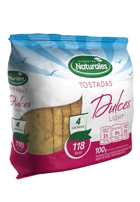 Producto - Tostadas Dulces Light 100g. Caja x 24 u.