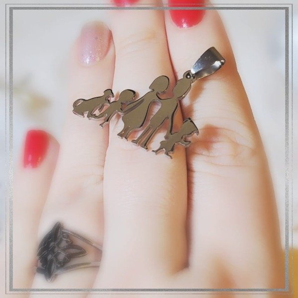 Producto - Dije familia con perrito