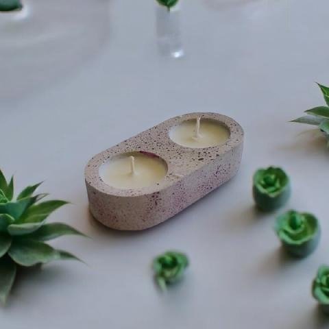 Producto - Vela de soja doble macetas