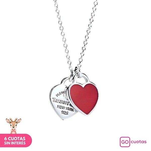 Producto - Conjunto Tiffany doble corazón Waterproof