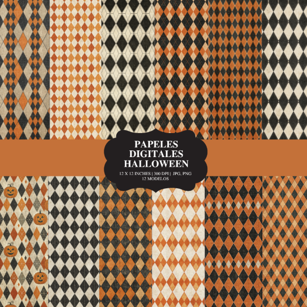 Producto - Archivo Digital: Papeles Halloween