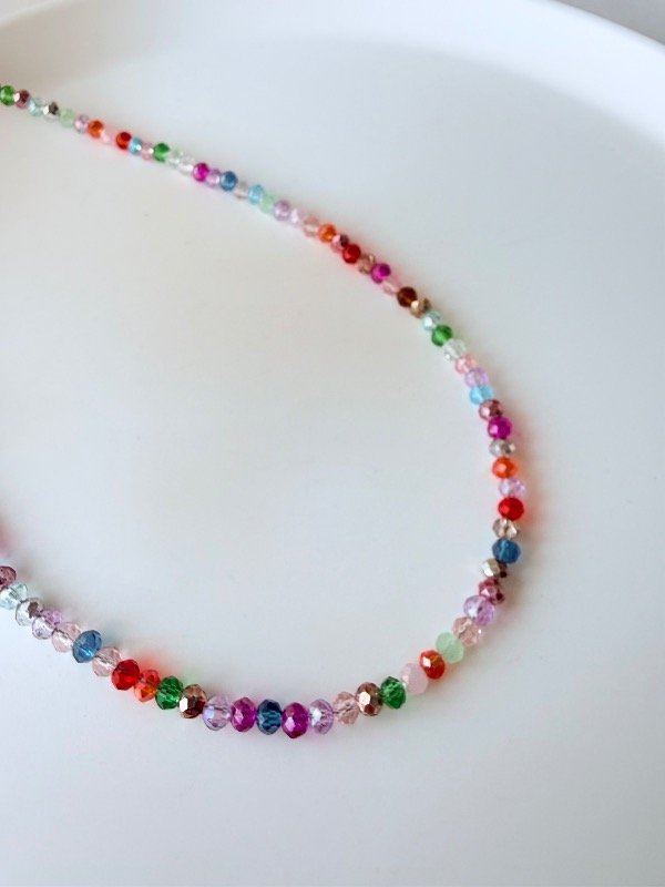 Producto - Collar multicristalitos terminación acero