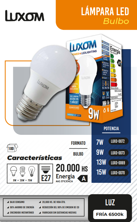 Producto - Lámpara LED BULBO 15w 20.000hs. De Vida Útil!!