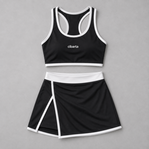 Producto - Conjunto top y pollera short modelo SET MSL negro - 0