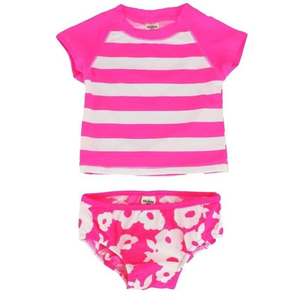 Producto - Malla Beba Remera UV Rayada Fucsia