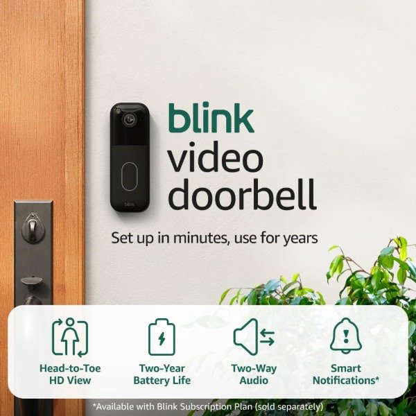 Producto - Blink Video Doorbell  Visión HD, 2 años de batería.