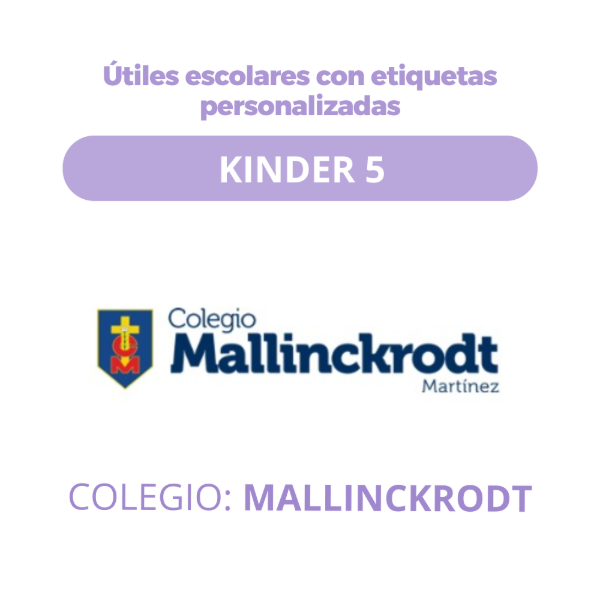 Producto - Caja Escolar - Colegio Mallinckrodt - Kinder 5