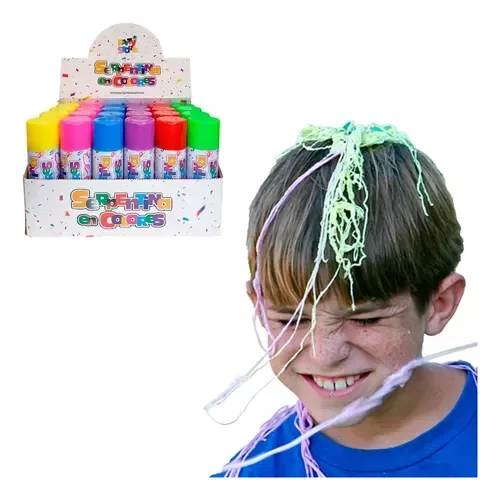 Producto - 24 Serpentinas en Aerosol - Variedad en Colores