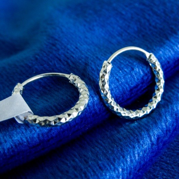 Producto - Aros Argollas Facetadas 12MM