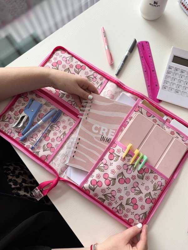 Producto - Organizador A4 -  cerezas rosas