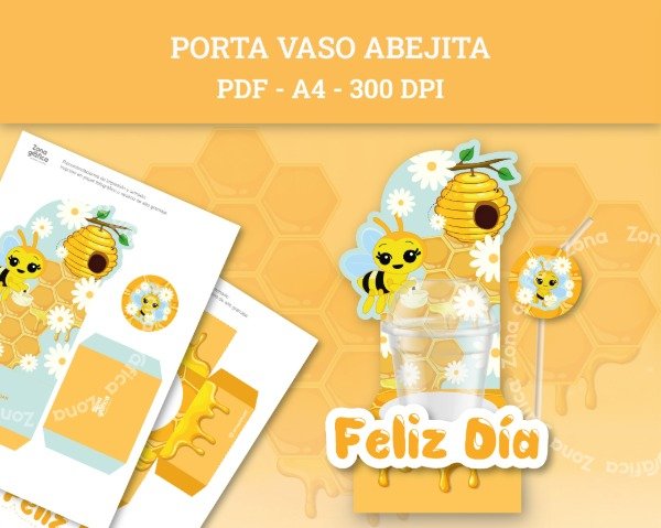 Producto - Porta vaso Abejita - Día del Niño
