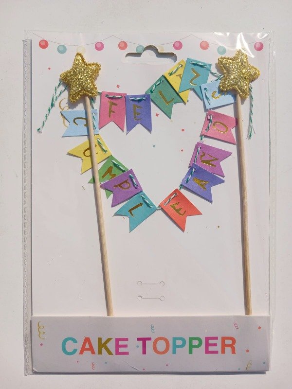 Producto - Topper Banderín "FC" c/Estrellas Multicolor