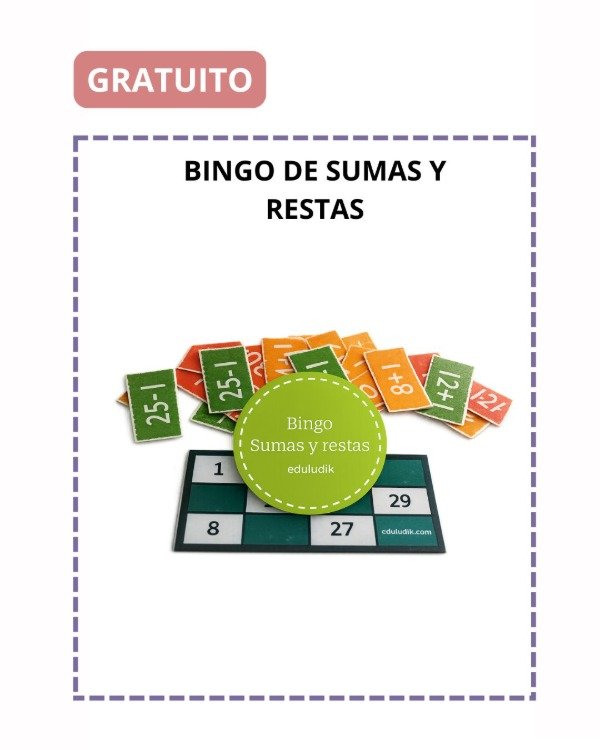 Producto - Bingo de sumas y restas