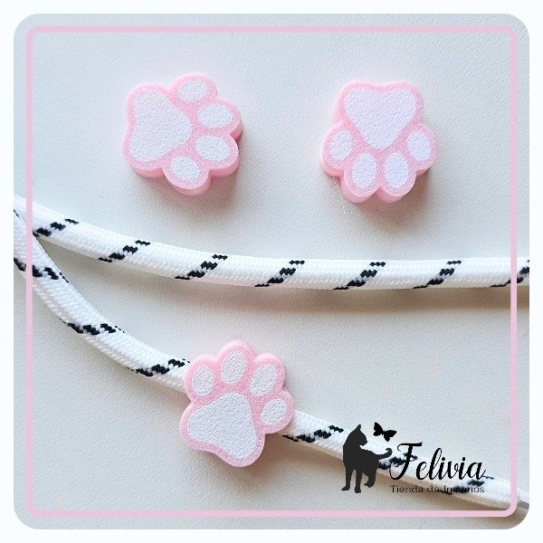 Producto - Charm 3D x 5u. Huellita Rosa - 0
