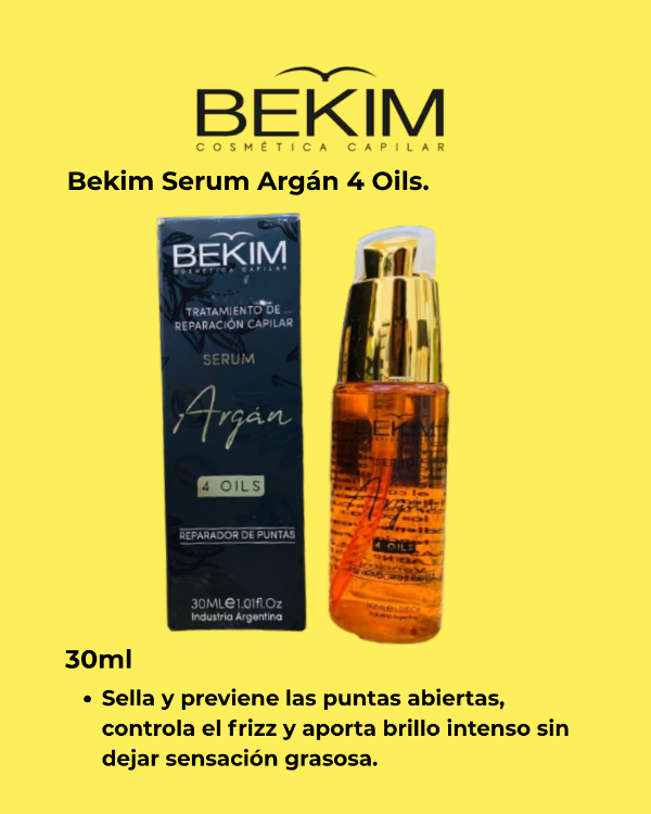 Producto - Reparador de Puntas - Bekim Serum Argán 4 Oils (30 ml)