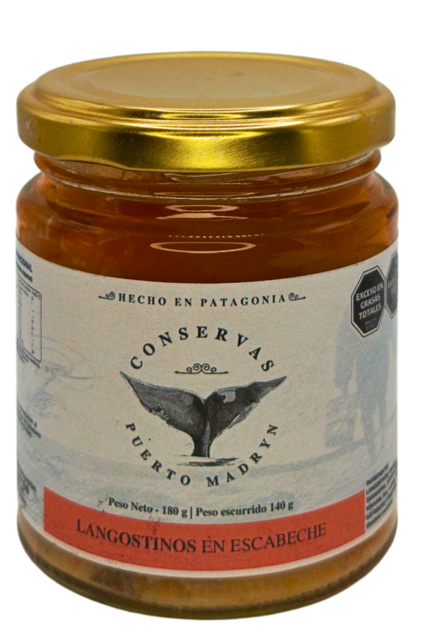 Producto - Conservas Puerto Madryn - Langostinos en Escabeche x 180 grs