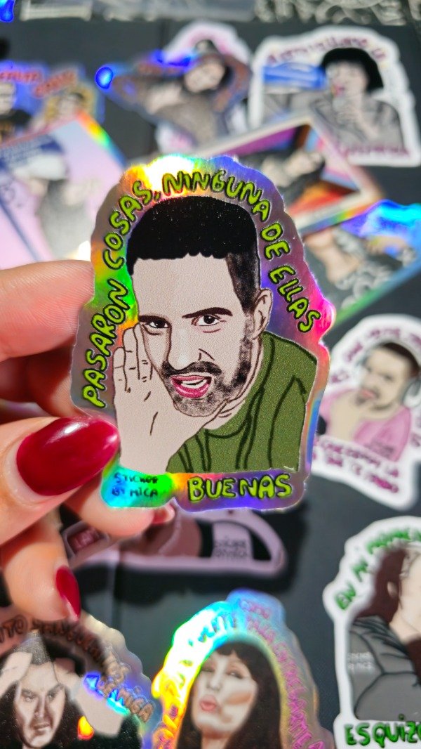 Producto - Sticker pasaron cosas holo
