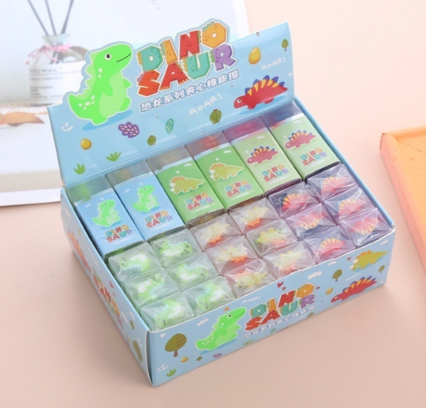 Producto - pack de gomas de borrar dinosaurio