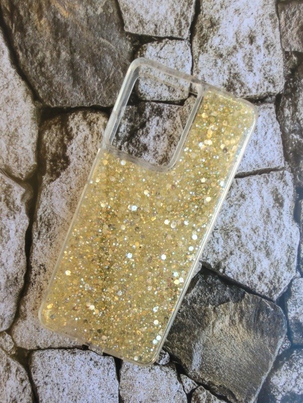 Producto - Funda rigida brillantina Moto G04/G24/E14 amarilla