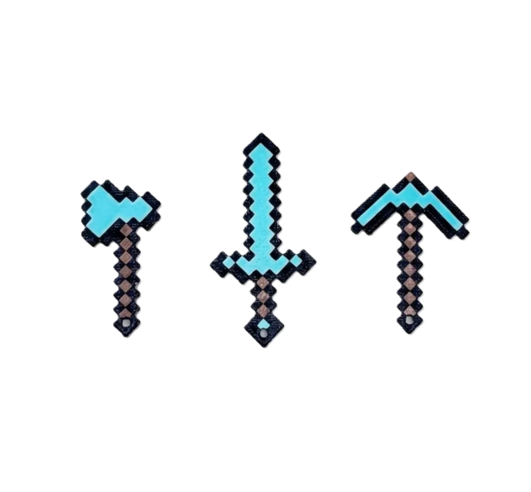 Producto - Llaveros Minecraft Pack x3