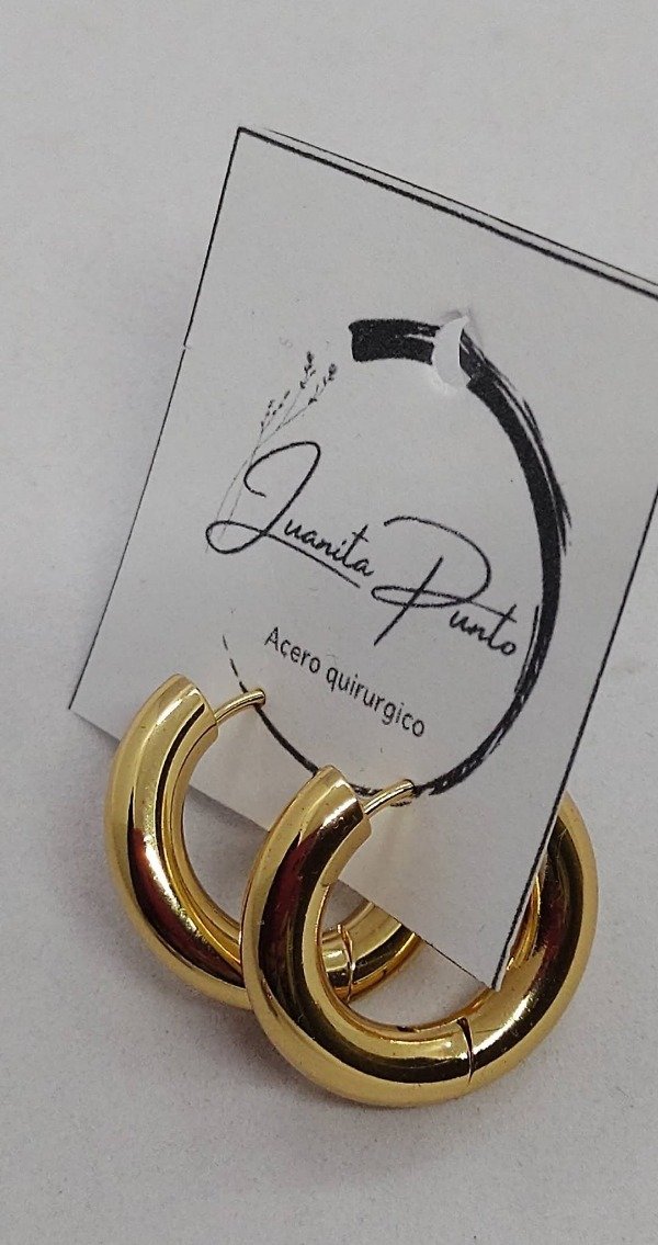 Producto - Argollas doradas infladas - 0