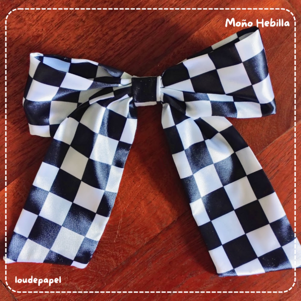 Producto - Bandera a cuadros - Moño para el pelo