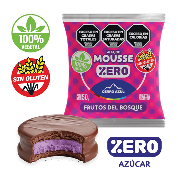 Producto - Alfajor Mouse de Frutos del Bosque Sin Azúcar Cerro Azul