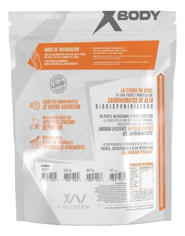 Producto - XBODY - Pure Rice Cream 1,5 KG (sabor neutro) - 2