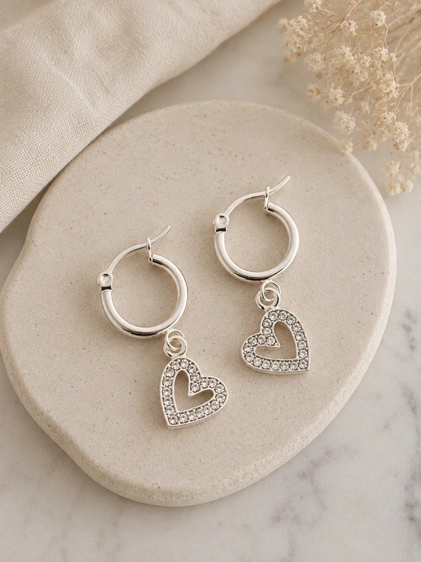 Producto - Argollas Corazones Strass A.B.