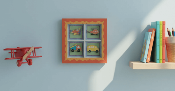 Producto - Cuadro Infantil De Madera Excelente Estado (usado)