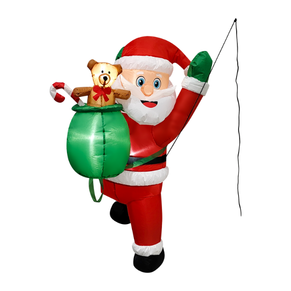 Producto - INFLABLE  SANTA ESCALADOR  1,2 mts. ALTURA - 2 Leds