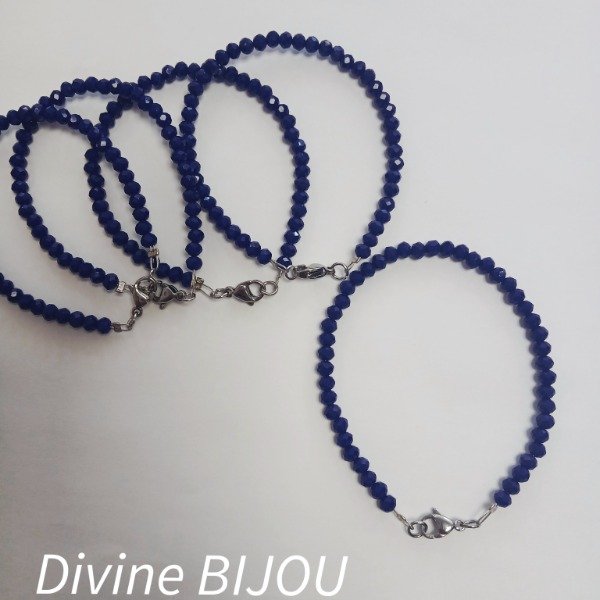 Producto - Pulsera cristal azul acero