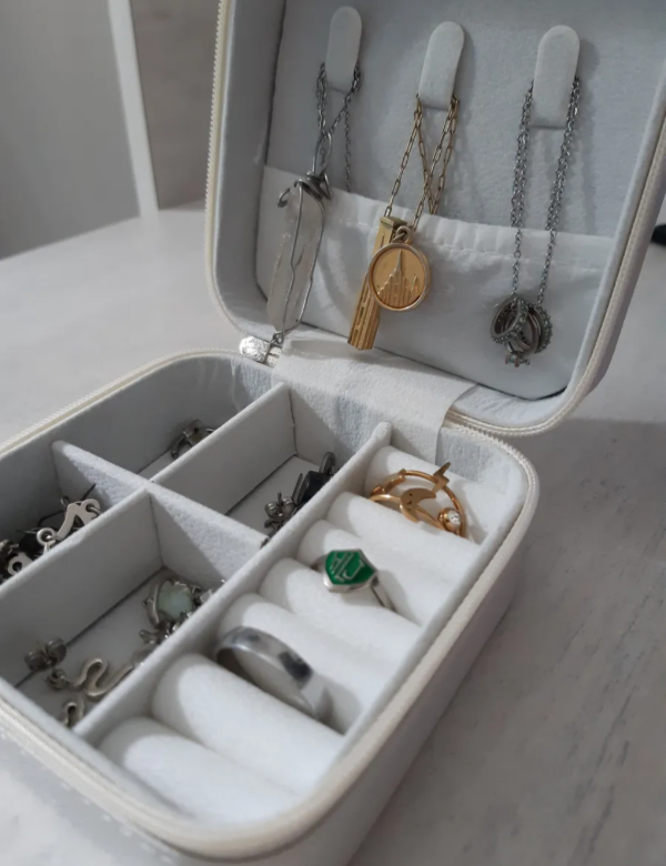 Producto - Alhajero Joyero Caja Organizador Joyas Anillos Accesorios