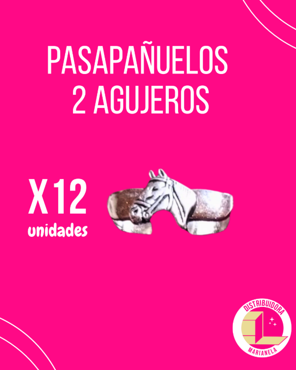 Producto - Pasapañuelos 2 Agujeros Diseños Surtidos - Pack x12 unidades