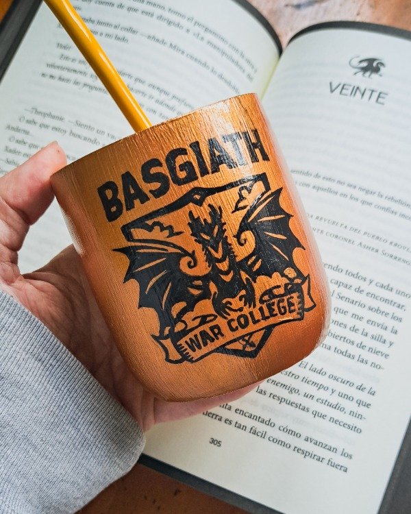 Producto - Mate pintado a mano Alas de sangre Basgiath