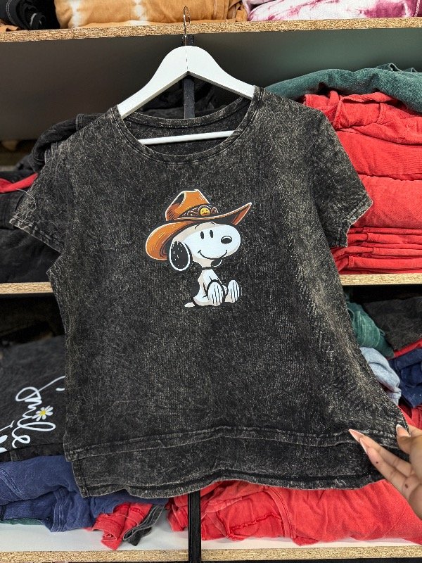 Remera batik Snoopy vaquero multicolor
