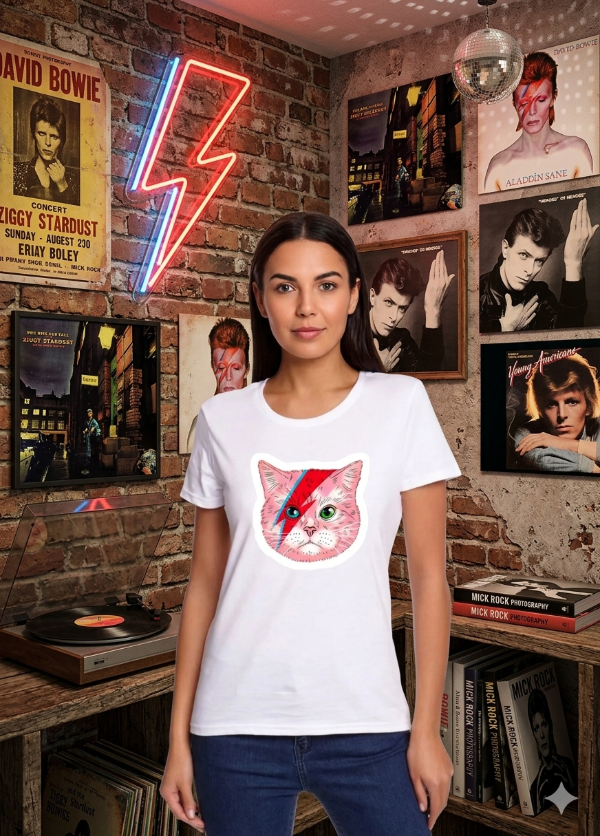 Producto - Remera Mujer Bowie Cat