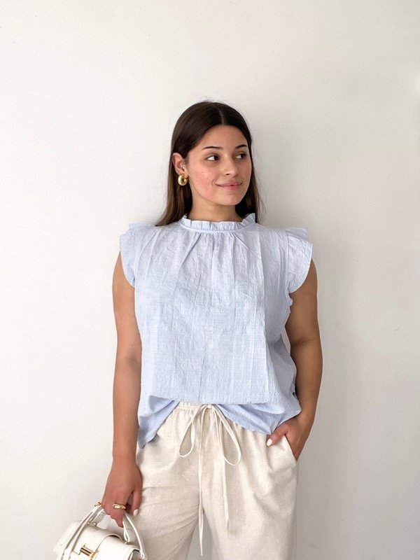 Producto - Blusa Bárbara Voile Celeste