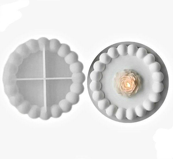 Producto - Molde Silicona Bandeja Circular Con Borde Burbujas
