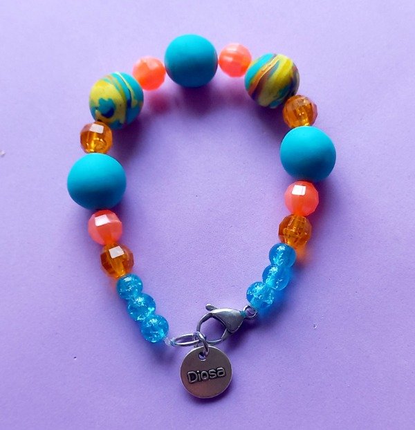 Producto - Pulsera Diosa Celeste-Naranja