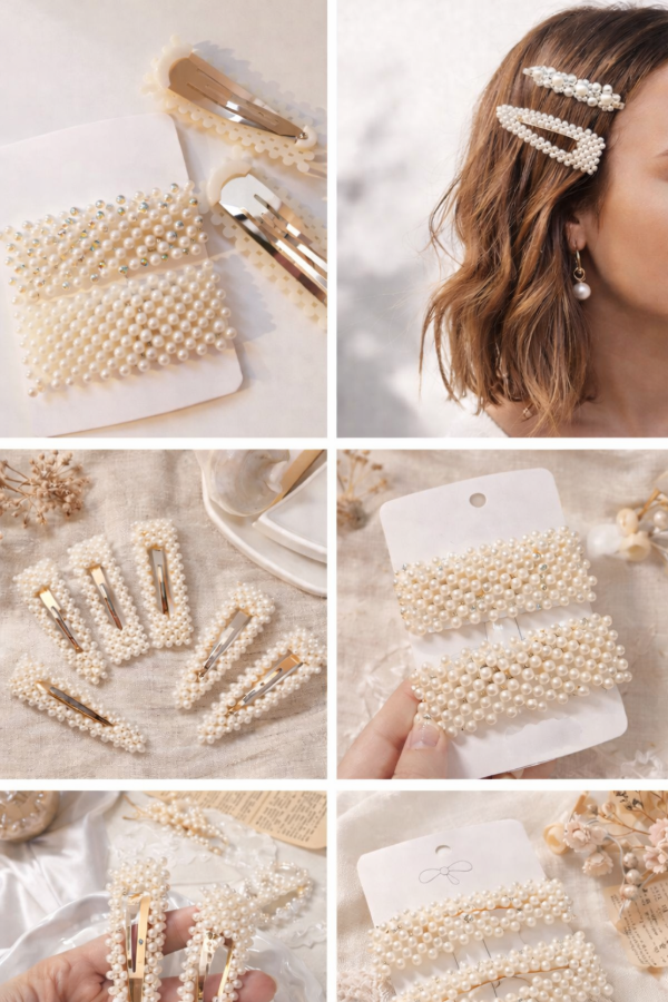 Producto - Hebillas De Perlas Daisy. Pack x 2 unidades