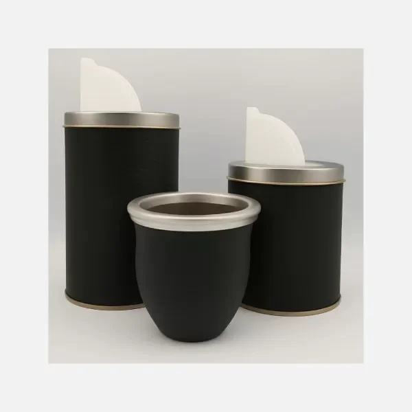 Producto - Set latas yerbero azucarero con mate de vidrio